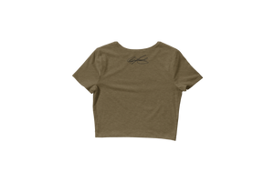 So Dallas (Heather Olive) - Women’s Crop Tee