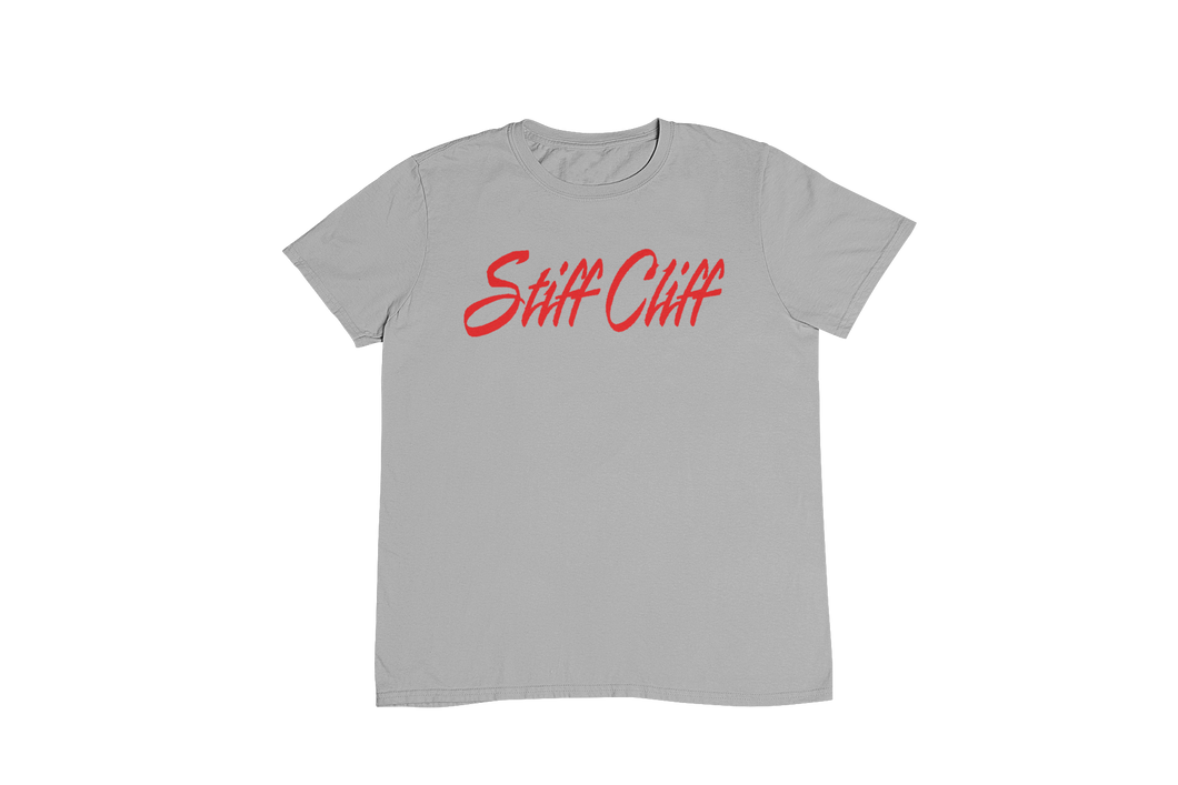 Stiff Cliff ( Grey w/ Red Letters)